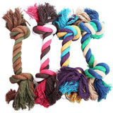 Puppy Dog Pet Toy Cotton Braided Bone Rope Chew Knot