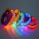 Nylon Band Dog Pet Led Flashing Collar Necklace Adjustable