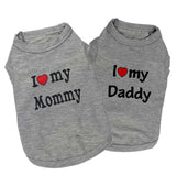 Cute "I love you"  Dog Clothes T-shirt Soft