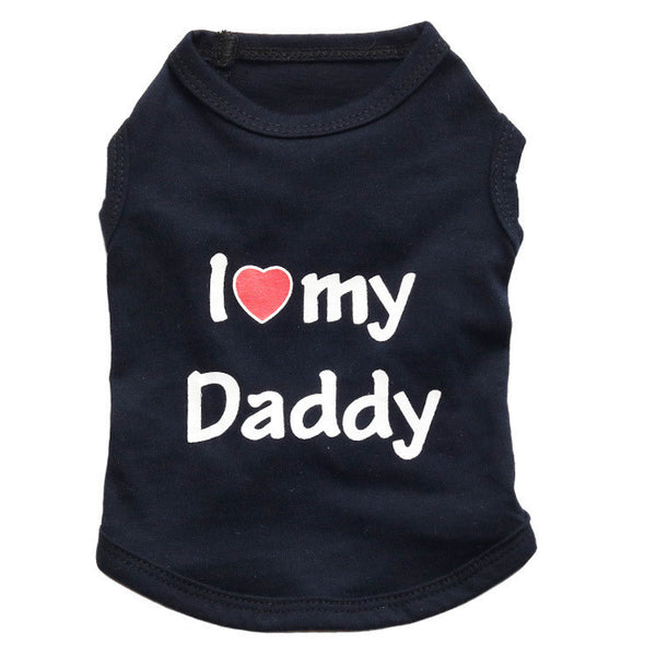 Cute "I love you"  Dog Clothes T-shirt Soft