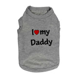 Cute "I love you"  Dog Clothes T-shirt Soft