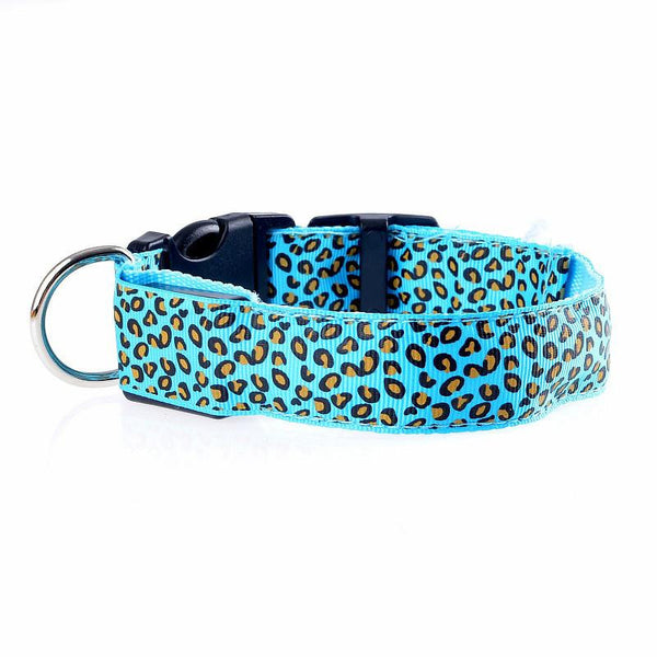 Nylon Band Dog Pet Led Flashing Collar Necklace Adjustable