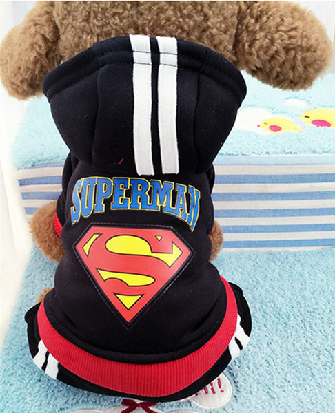 Puppy Superman Hoodie Coats