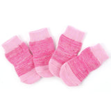 4pcs Pet Small Dog Warm Soft Socks Anti-slip